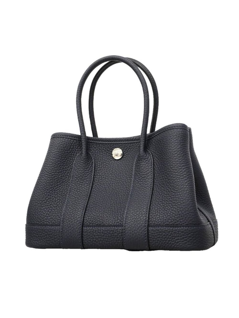 Hermes Tote Neo Garden Togo Bleu Nuit Silver